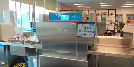 Trung Quốc Máy rửa chén băng tải thương mại chính xác, màn hình LED Máy rửa chén ba giá nhà cung cấp