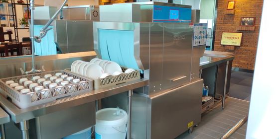 Trung Quốc Máy rửa chén băng tải nhiệt độ cao cho nhà khách 500-800 chỗ ngồi nhà cung cấp